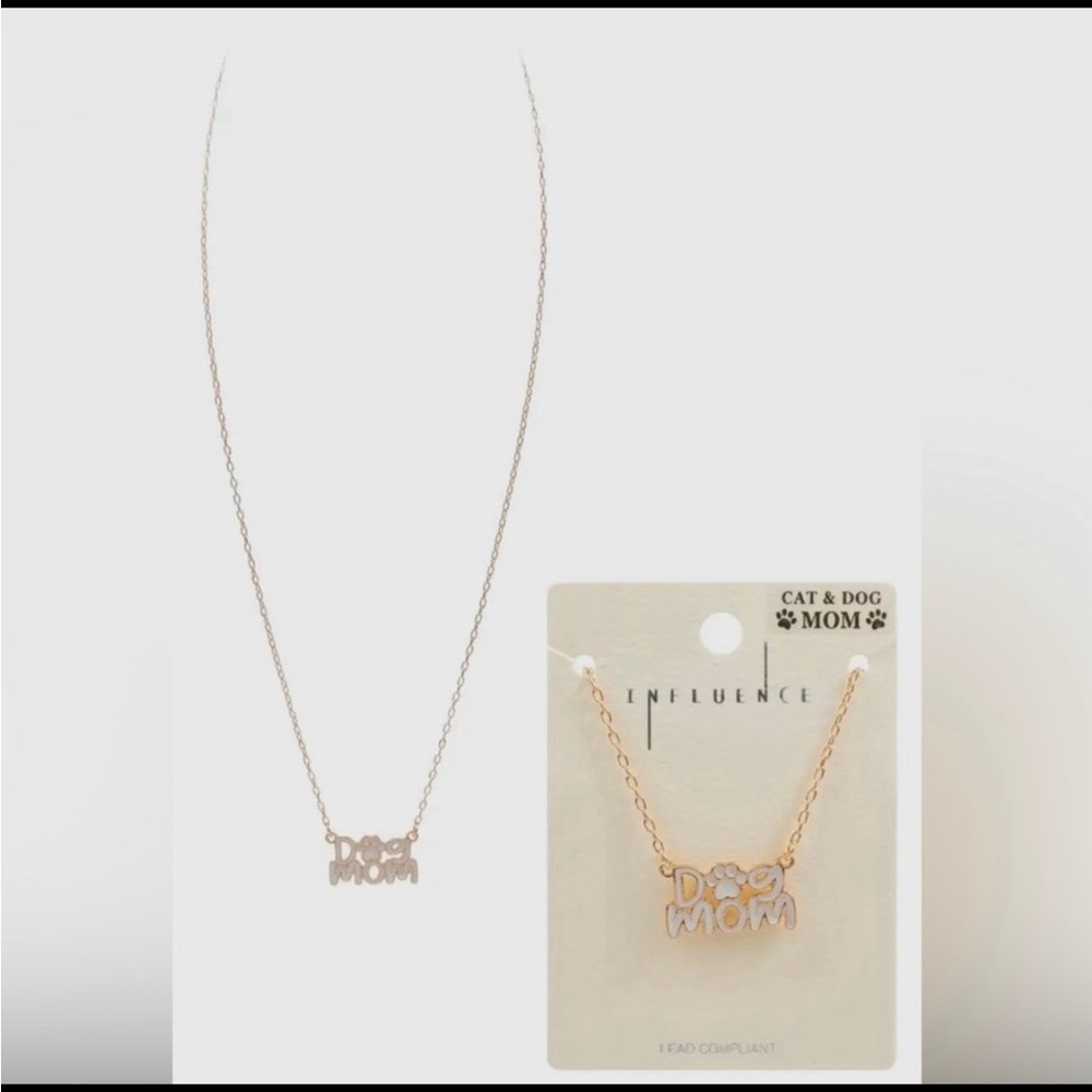 Gold 'Dog Mom' Necklace